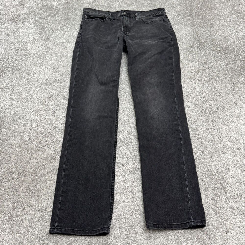 Levi's 511 Straight Leg Slim Fit Denim Jeans Mens 36x34 Washed Black Casual